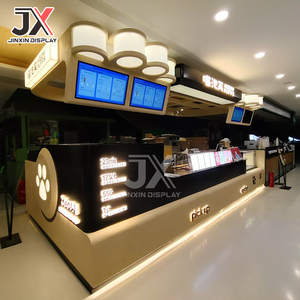 ตู้โชว์ขนมพัฟ shoflet แพลตฟอร์มเคาน์เตอร์ไอแลนด์ LED สำหรับตู้โชว์เค้กติ่มซำ - Product Image 1