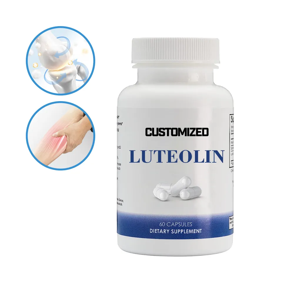 Private Labels Brain Memory Support Supplement 80% Flavon oid Luteolin Powder Complex Rutin Luteolin Kapseln