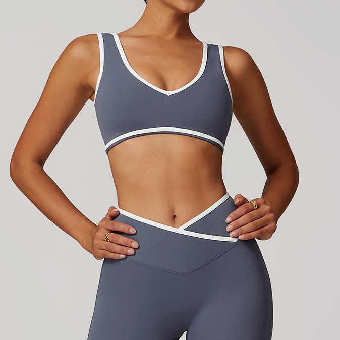 Blue gray bra