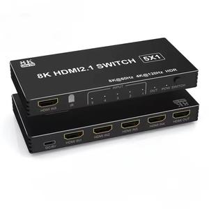 Switch Splitter 120Hz 3/4/5 puertos 4K 120Hz Splitter Switcher CEC 48gbps con control remoto - Product Image 3