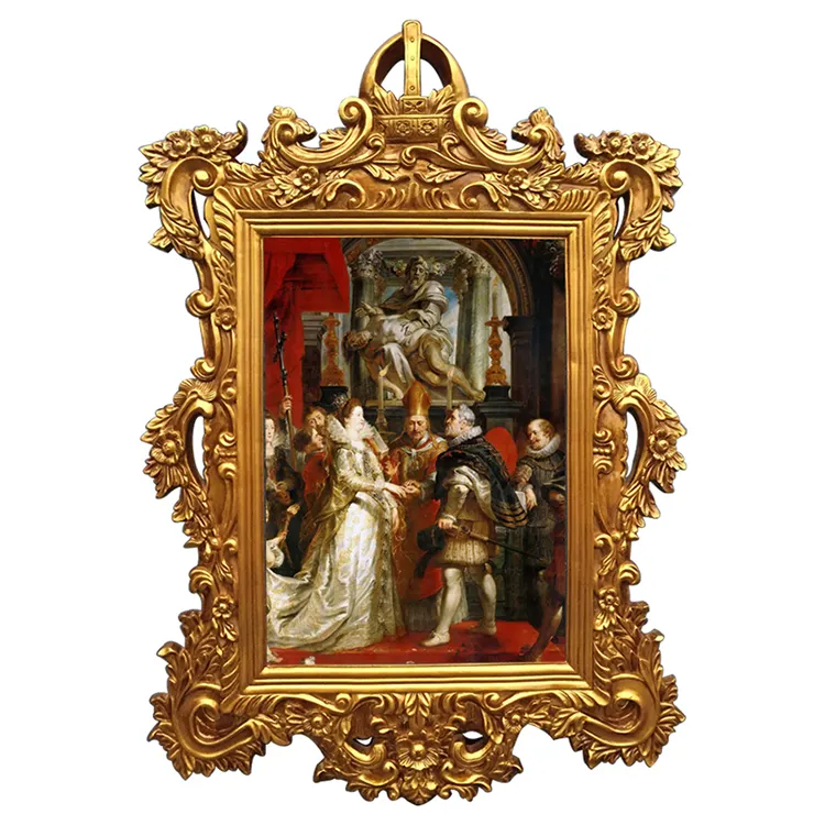 Antico Cornice Dello Specchio di Stile Barocco Ornato Grande Cornici per Quadri