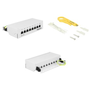 DELOCK Desktop Patchpanel 8 Port Cat.6A wei ( 91992912791 ) - Product Image 1