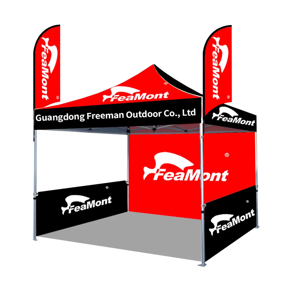 FEAMONTビッグアウトドア広告テントPVCカバー付き低価格スチールフレームキャノピーカスタムロゴ印刷販売トレードショー市場での使用