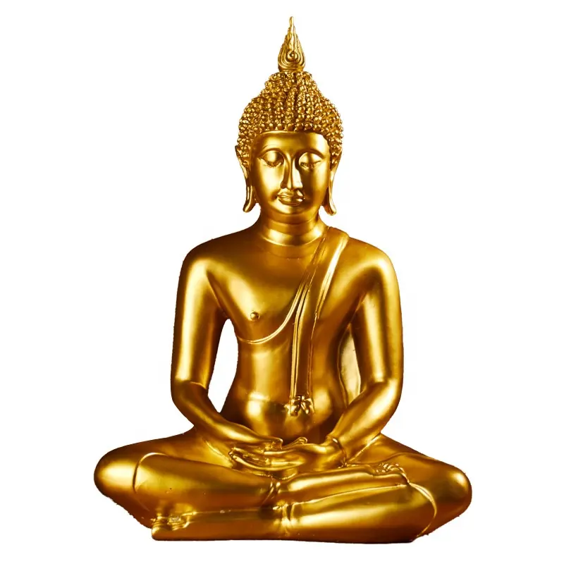 OEM Design spirituelle Glasfaser Harz Buddha Display Outdoor Indoor Lebensgröße Thailand religiöse Buddha Statuen lachen Buddha