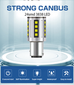 S2 3838 cips 12V araba dönüş sinyal ışığı geri dur işık Canbus ile 3156 7440 Cars 1156 olmayan Hyperflash arabalar için LED ampuller - Product Image 4