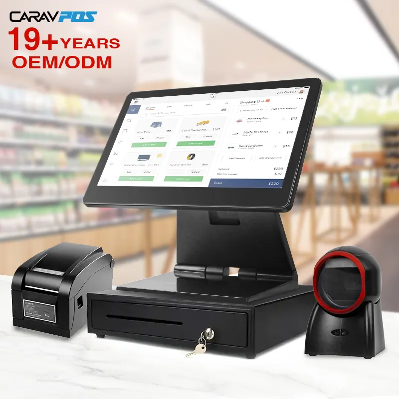 Großhandel Smart 15,6 Zoll All-in-One-Touchscreen Windows Pos-Systeme Terminal Touchscreen-Registrier kasse für Supermarkt