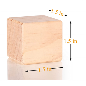 Atacado Alta Qualidade Cubos De Madeira Inacabados Pode Pintado Cores Diferentes De Madeira Blocos Quadrados para Artesanato e DIY projetos