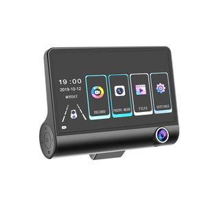 WDR <strong>HD</strong> <strong>Car</strong> DVR Video Recorder 720p Resolution 4.0 Inch TFT Dual Lens Dash Dashboard Camera 3 Channels Cameras Lens for <strong>Cars</strong> - Product Image 1