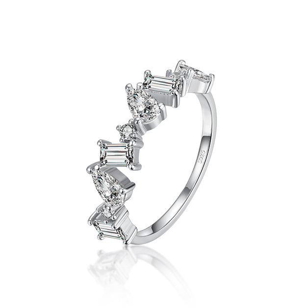Bague éternité argent, formes variées