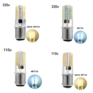חם 1 יחידה לבן/לבן חם מנורת קריסטל 110/120V BA15D נורות <span class=keywords><strong>LED</strong></span> תירס <span class=keywords><strong>2.6W</strong></span> 3014 64SMD אורות למכונת תפירה חיסכון באנרגיה