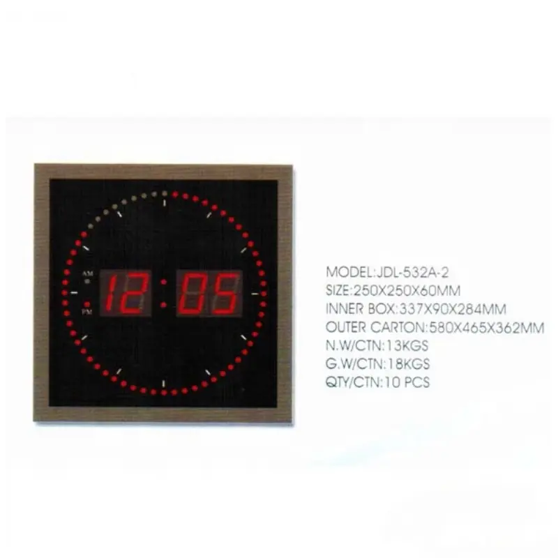 Eco-friendly metal frame colorful light led alarm clock with low price