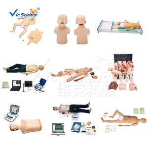 Reanimación cardiopulmonar avanzada por ordenador, DEA desfibrilador, simulador de traumatismos (control por ordenador, tres en uno)