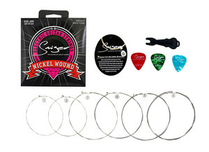 E-shop vendita calda strumenti musicali personalizzati Bundle accessori calibro diverso corde per chitarra elettrica Set Stock all'ingrosso E OEM