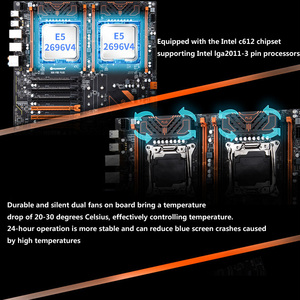 4 Lan with <strong>Processor</strong> Lga2011 V3 Ram and Cooler Huananzhing <strong>Ddr4</strong> 32gb Xeoon 2699-3 Combo Set Dual Cpu Kit X99 Motherboard - Product Image 6