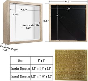 Wholesale 3CM 5CM Shadow Box <strong>Frames</strong> <strong>s</strong> with Glass 8x8 Creative Handmade Diy Dried Flower Specimens 3d Shadow Box <strong>Frame</strong>