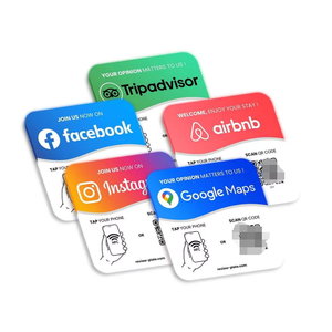 Fashional personalizzato QR codice stampato RFID Card quadrato NFC Google Review Card 13.56MHz impermeabile Ntag213 PVC Silicone PVC resina epossidica per animali domestici