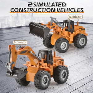 高品質4CHキッズRCエンジニアリング車両おもちゃプラスチック建設トラックおもちゃモデルライト付き - Product Image 5