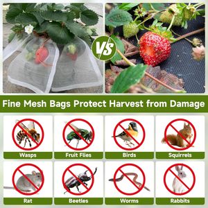 Resistente agli agenti atmosferici Anti insetto borsa a rete leggera e robusta per proteggere frutta e verdura in giardini e cortili