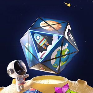Magnetic Geometric Puzzle <strong>Toy</strong> Transformable Stress-relief Educational Design Kids Adults 3D Infinite <strong>Rubikes</strong> Cube - Product Image 2
