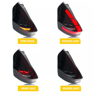 DK ไฟท้ายเคลื่อนไหวสำหรับ Ford Fiesta 2009-2015เลนส์สีแดงนำไฟท้ายพร้อมวัสดุ ABS กันน้ำไฟสีเหลืองที่12V 24V - Product Image 2