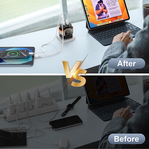 เครื่องชาร์จเร็ว30W, ที่ชาร์จ PD USB คู่บล็อก a/c พร้อมที่ชาร์จ Apple Watch แบบไร้สายสำหรับ iPhone Samsung Android - Product Image 5
