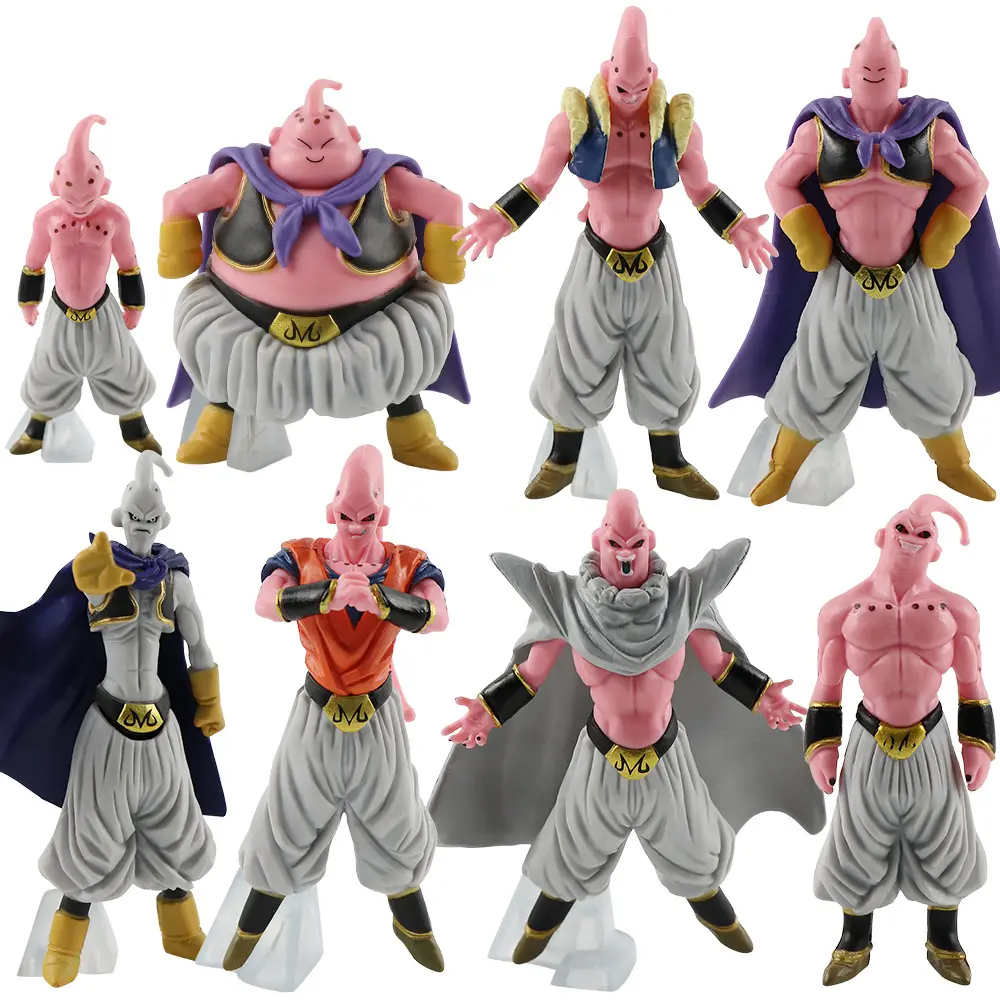 Figuras de acción de Majin Buu, juguetes coleccionables, novedad, venta al por mayor, 8 unidades