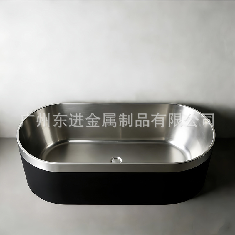 Compatible con enfriador de bañera de doble espesor negro ovalado M