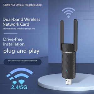 COMFAST sin conductor 5G Dual-Band USB inalámbrico Gigabit Ethernet ordenador Wifi receptor transmisión de señal de red externa - Product Image 2