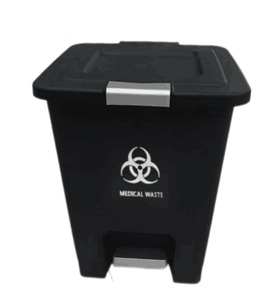 Papelera de basura suave cerrada con tapas, papelera operada con pies, varias opciones de capacidad