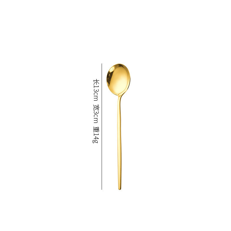 Golden tea spoon