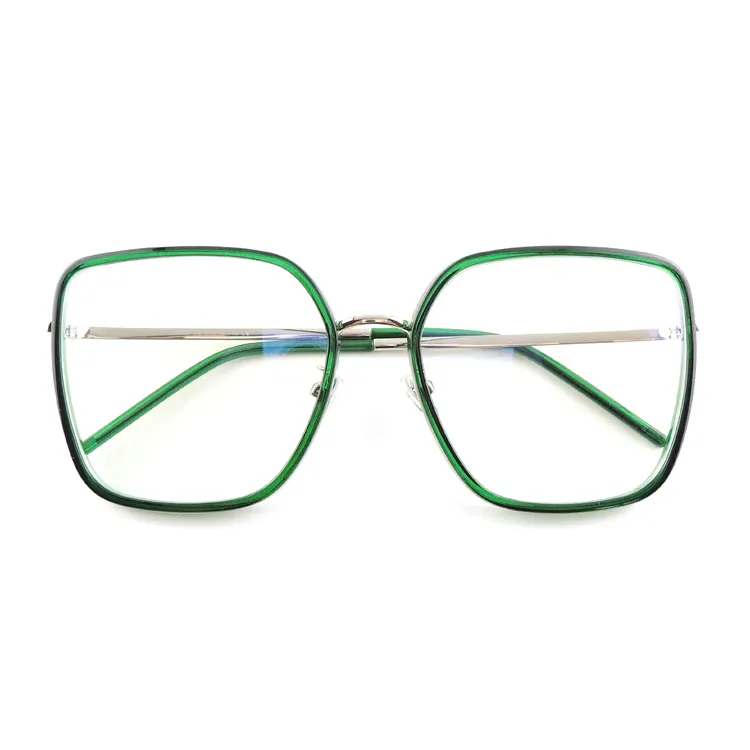 Wholesale Square acetate metal combination optical Eyewear Glasses korean young glasses frames