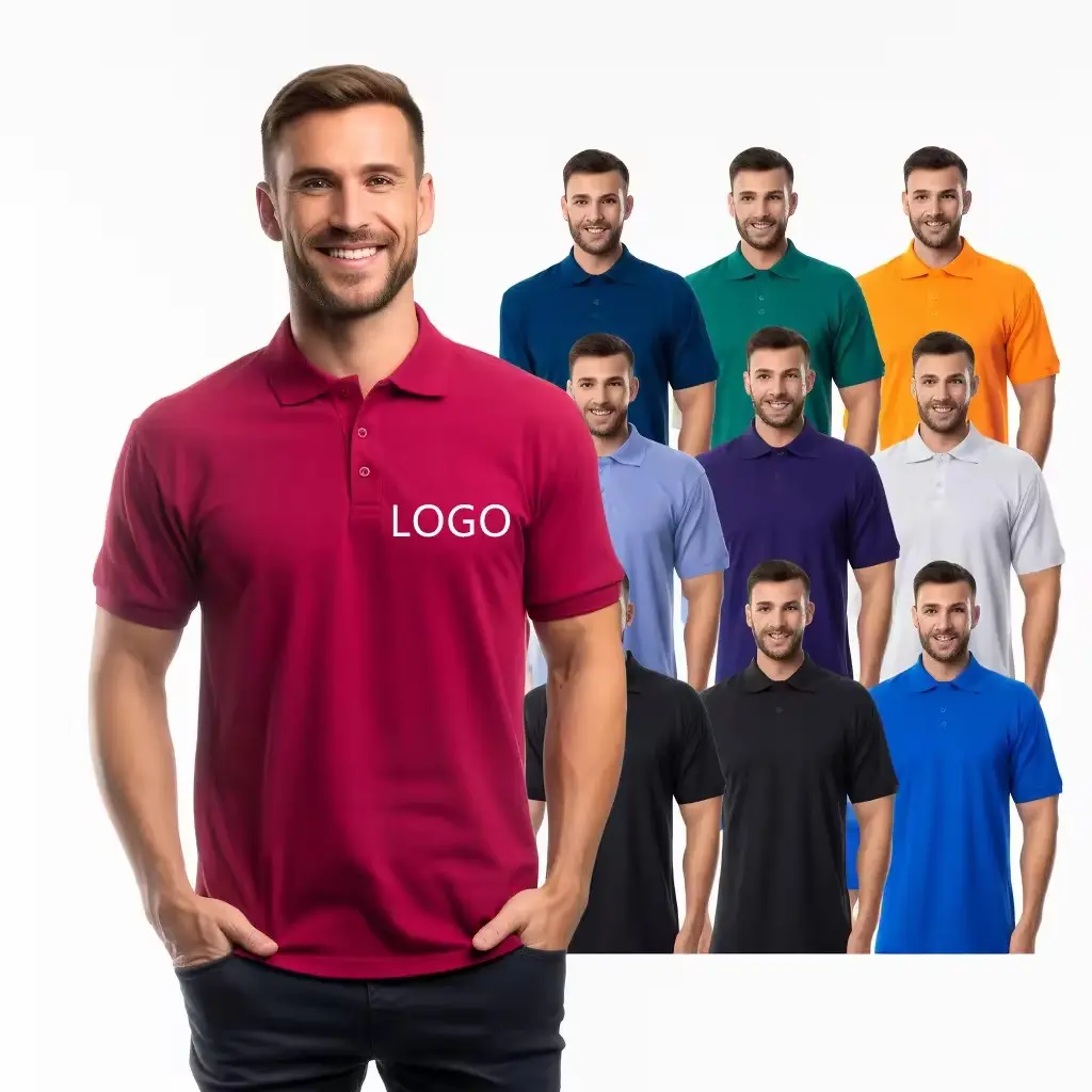 남성 맞춤형 로고 폴로 셔츠, 맞춤형 하이 퀄리티 남성용 면 여름 통기성 맞춤형 인쇄 폴로 셔츠