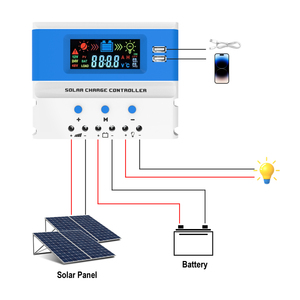 SUYEEGO Factory New Automatic Solar Charge <strong>Controller</strong> <strong>PWM</strong> 10A-60A Charger Regulator 12V 24V with LCD Colorful Display Dual <strong>Usb</strong> - Product Image 5