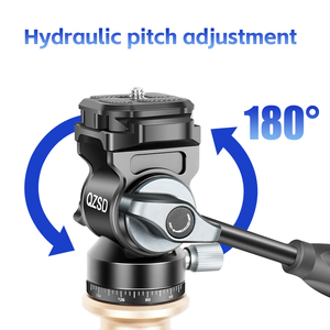 QZSD-Q330 thủy lực giảm xóc Pan-Tilt hợp kim nhôm xử lý Pan đầu máy ảnh <span class=keywords><strong>Tripod</strong></span> đầu phù hợp cho DSLR video máy ảnh đứng <span class=keywords><strong>Monopod</strong></span> - Product Image 5