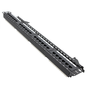 Personalización Cat6 Panel de conexión de red Montaje en rack 1U 24 puertos RJ45 UTP Datos Cat 6 Ethernet Lan Panel de cable de conexión - Product Image 3