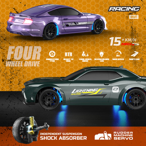 Novice-Friendly <strong>1</strong>/43 <strong>RC</strong> Drift Car <strong>Model</strong> Ready-to-Play with Lights Professional 2.4G Remote Control Toy Out of the Box - Product Image 5