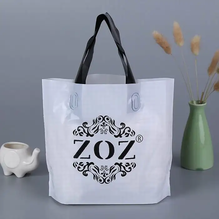 Atacado/Personalizado Logotipo Saco De Compras De Plástico com Alça PE Bag Gift Shop Plastic Bag