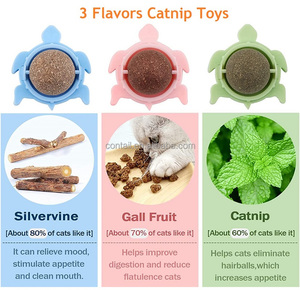 New Arrival Self-Adhesive Edible <strong>Catnip</strong> Toys Pet Cat <strong>Catnip</strong> Ball Wall Mount 360 Degree Rotatable Cat Mint Ball - Product Image 4