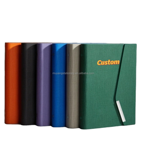 2025 2026 moderno Simple crea tu propio color naranja A5 cuaderno de cuero PU 6 agujeros carpeta de anillas cuaderno diario con bolsillos - Product Image 5