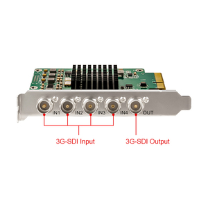 TC200N5SDI 4 Channels 3G-SDI <strong>Input</strong> 1x SDI <strong>Output</strong> PCIe 4U 1080p60 Vmix Obs <strong>Video</strong> Live Streaming Capture Card - Product Image 4