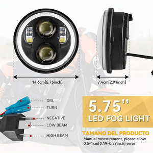 HYNBYZJ 5.75'' LED Headlights Motorcycle Car Head Light for <strong>Jeep</strong> Wrangler JK <strong>TJ</strong>