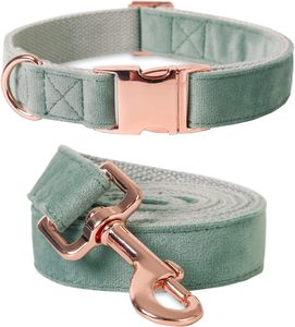 Juego de collares y correas de terciopelo para gatos, color rosa y negro, personalizado, suave, de clase alta, de lujo - Product Image 6