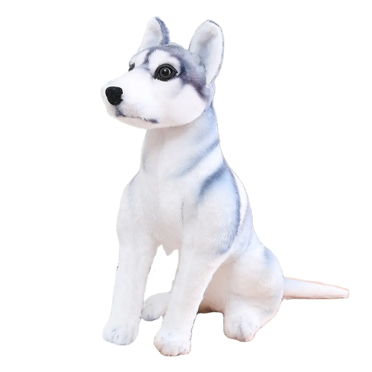Kinqee Custom Super Soft Kawaii Cartoon Stuffed Animals Husky Customized Plush Toys 50cm Simulation Dog Doll
