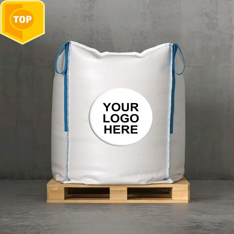 Ciment à faible coût FIBC grand sac agrégat amidon silice sac de sable 1500kg plastique raphia flecon dumpy gros sacs d'emballage Jumbo en vrac