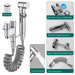 Fidu โถสุขภัณฑ์แบบพกพาสำหรับห้องน้ำ1ใน2ออกวาล์วควบคุมคู่ - Product Image 5