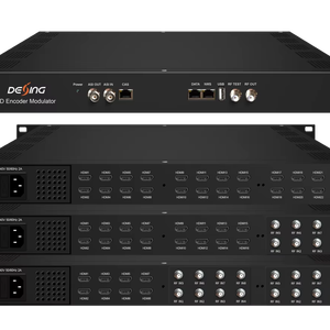 Codificador-modulador HD 16 HDM1 entrada 8DVB-T/6ISDB-T/12DVB-C modulador codificador de salida