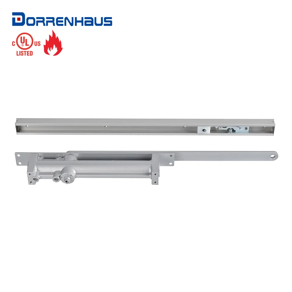 Dorrenaus-ferme-porte D30, support de bras coulissant caché dissimulé, serrure de porte ouverte pour porte de 40 à 65kg