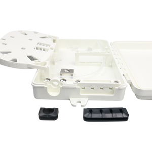 Caja de distribución de 4 vías, caja de empalme de fibra óptica ABS FTTH telecom