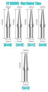 ชุดหัวแร้งบัดกรีไม่มีตะกั่วชุด Etb/etp/ets/eth สำหรับ weller WES50/51 WESD51 WE1010สถานีบัดกรีทำจากทองแดง - Product Image 3