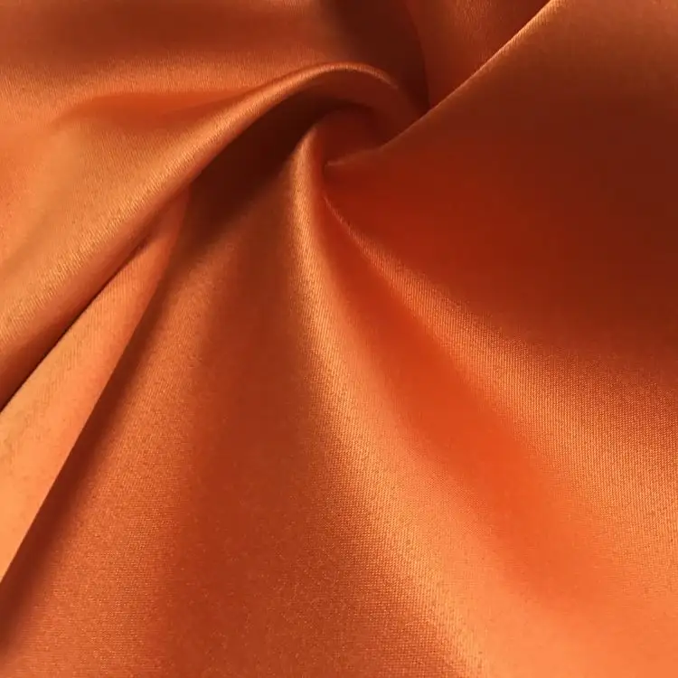 95% polyester 5% spandex 50D * dresses mat elastik saten kumaş elbiseler için kalın kumaş yapıştırma